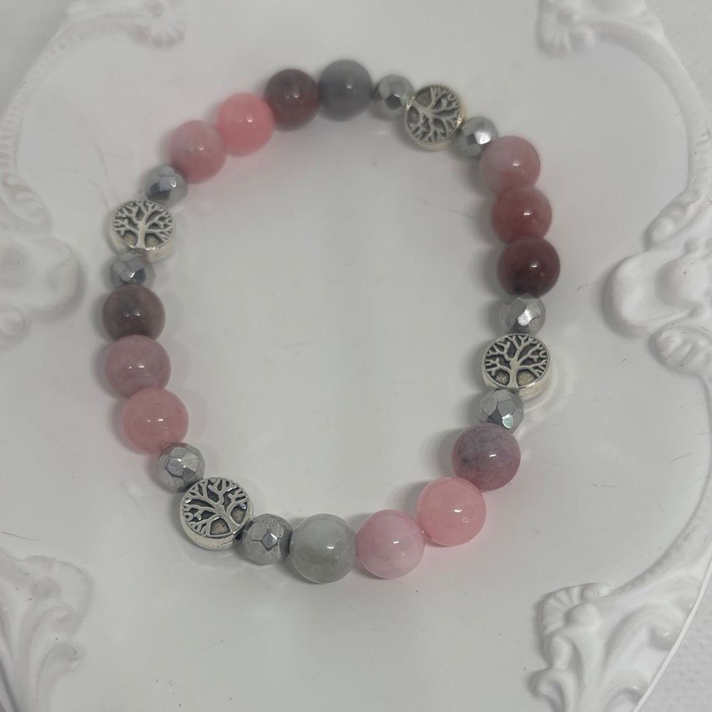 Alxa and Hematite Tree of Life Bracelet - Picture 1 of 3